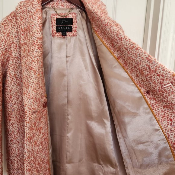 J. Crew Daphne Topcoat in Italian Tweed Faded Guava Size 0 pink barbie - Picture 10 of 15